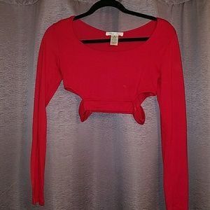 Red crop top